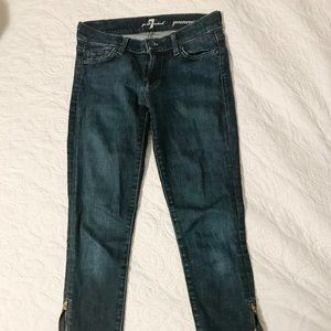 7 for all Mankind Zippered-Ankle Jeans - Size 26